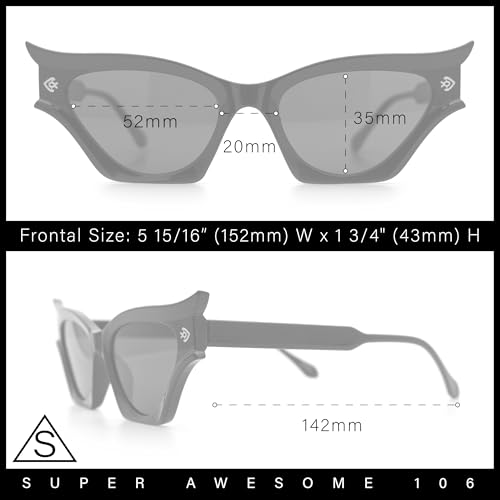 SA106 Womens Rich Gilded Age Opulent Gothic Cat Eye Plastic Fashion Sunglasses3