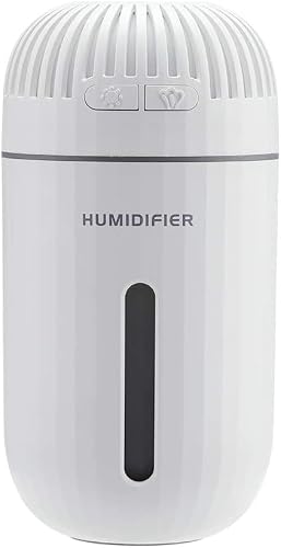 Portable Mini Humidifier Ltyioe Humidifiers For Bedroom, Personal Desk Air Humidifier For Plants Car Baby, 7 Color Gradient Light, 2 Mist Modes & Water Level Sensor, Quiet For Travel Office Home White #TOP6