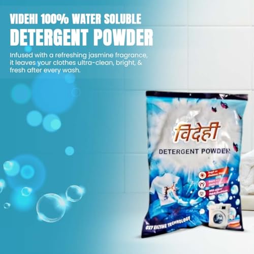 Image of 100% Water Dissolvable Detergent Powder 1.5kg | Tough Stain Removal with Fabric Care | Extra Brightness & Ultra Clean | Premium Jasmine Fresh Fragrance
