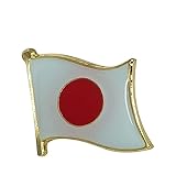 風になびく ピンバッジ 日の丸 日本の国旗 日章旗 自衛隊 JAPAN