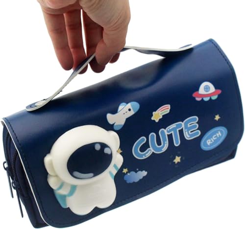 Image of DEOXY Cute Big Cartoon Theme Plastic Pencil Case-3D Eva Pencil Case Pouch, Multipurpose Zipper Pencil Case for Kids, Pen & Pencil Bag for School Kids (Cute Big)