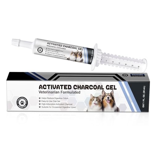 Activated Charcoal Gel for Dogs, Aktivkohle-Gel für Hunde 30 ml, hohe Absorptionskraft, reduziert Verdauungsgerüche, für alle Hunde geeignet