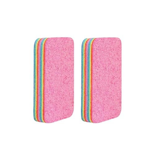 Super assorbente: spugna magica adotta un design color arcobaleno, può assorbire rapidamente il liquido, ha grande capacità, rimbalza rapidamente e non facile da deformare. Perfetto per asciugare piatti, pulire le fuoriuscite e lucidare le superfici con facilità e comodità.