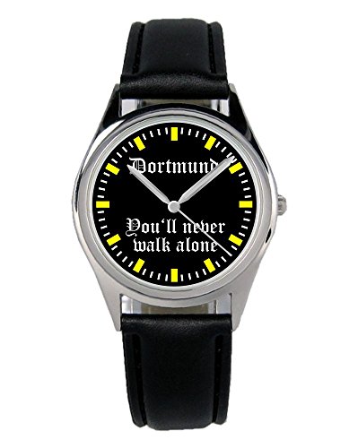 KIESENBERG Dortmund Fußball Fan Uhr – Sportliche Armbanduhr im Fan-Design Stilvolle Herren- & Damen-Uhr mit Fußball-Motiv Geschenk für echte Fans aus dem Ruhrgebiet Ruhrpott Kohlenpott – B-2208