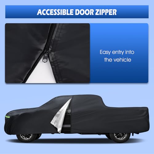 Image of Car Cover Custom Fit for Toyota Tundra 5.5Ft Bed 2000-2026, Migaven Waterproof Full Exterior Cover Sun Rain Protection with Door Zipper (Not Include Mirror Pocket)