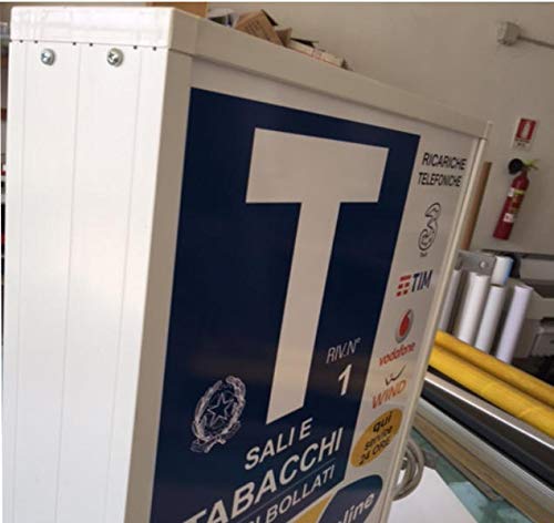 Insegna da Esterno Personalizzabile 52x72 cm con Illuminazione LED e Lastre in Plexiglass