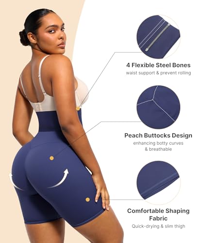 Image of SHAPELLX Women High Waist Leggings Tummy Control ElasticFuse Waistband Shaping Leggings Waist Trainer Yoga Pants