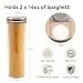 Tall Spaghetti Pasta Storage Container - 48oz Clear Pasta Holder Airtight Spaghetti Container Storage with Lid for Kitchen Pantry organize Linguini Lasagna Noodle Oats Coffee beans Rice Flour Oatmeal