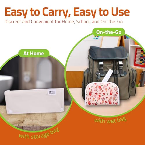 Salvaslip reutilizables antideslizantes para adolescentes (S, 7 uds); lavables a alta T°, 100% transpirables, sin olores; salvaslip de tela en algodón orgánico para flujo blanco y uso diario (sin PUL) - imagen 6