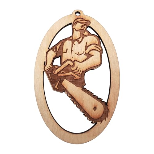 Personalized Lumberjack Christmas Ornaments, Logger Ornaments, Gifts for Lumberjacks, Loggers and Arborists