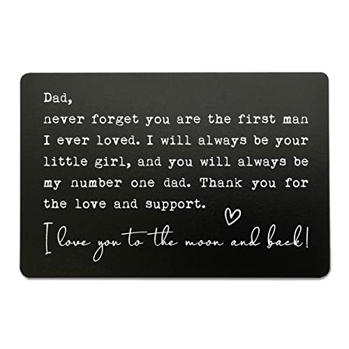 Wallet Insert For Dad, Father's Day Gift for Dad From Daughter, Dad Birthday Gift, Thank You Dad Gifts, Dad Gift From Kids, Christmas Gifts for Dad