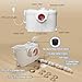 Macerating Toilet System, Upflush Toilet with Pump, Durable Copper Motor for Domestic Home Basement Sink/Shower/Bathtub Wastewater, 17.7