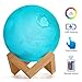Produktbild 15 cm Mars Planet Lampe, AMZJUPWM 3D-Druck 16-Farben-Leuchten mit Ständer, Touch-Steuerung und Wiederaufladbarem Tragbarem USB-Nachtlicht für die Inneneinrichtung und Geschenke für Liebhaber (Mars)