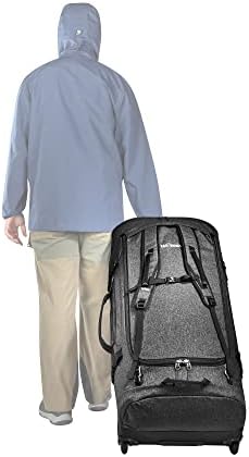 Tatonka Trolley Duffle Roller 140 l składana walizka podróżna z kółkami i funkcją plecaka może być przechowywana we własnej kieszeni na pokrywkę pojemność 140 litrów, czarny, 140 Liter,