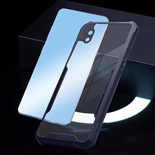 Image of Jkobi Back Cover Case for Samsung Galaxy A3 Core (Crystal Glass Back | Camera Protection | Shockproof Bumpers | Professional Black)