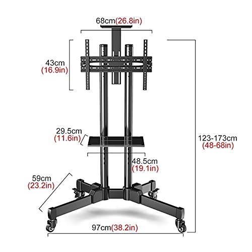 Soporte móvil para TV con ruedas y altura ajustable miniatura 2