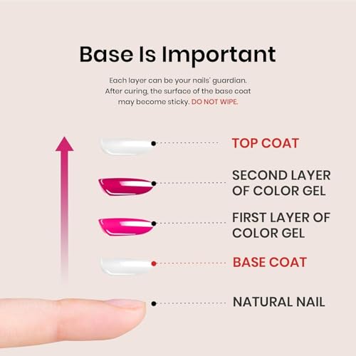 Image of Bolt BEE No Wipe Top Coat & Base Coat Set | 15ml UV /LED Soak-Off Gel Nail Polish Duo for Nail Art | Long-Lasting Shine & Strong Adhesion for Salon & DIY Manicure (Top & Base Coat, 15ml Each)