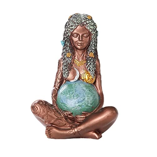 Moococo Gaia Goddess Statue Mother Earth Art Figurine, Earth Mother Goddess Resin Art Statue, Home Garden Decor For Earth Day Decoration (Large) #TOP29