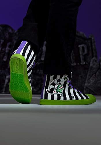 Ground Up Beetlejuice Striped Unisex Sneakers - 13 Multi | Image 3