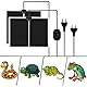 Liuer 14W Reptil Heizmatte, 2PCS Heizmatte für Terrarium,Wärmematte,Terrarium Heizung für Reptilien Eidechse Gecko Schlangen Schildkröte Spinne
