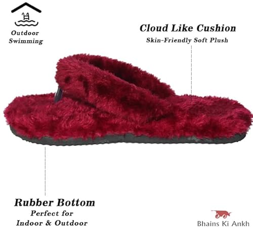 Bhains Ki Ankh Health Ortho Doctor Sippers Plush Lightweight Cozy Fluffy Home Shoes Comfy Indoor Outdoor Beathable Slipper for Women
