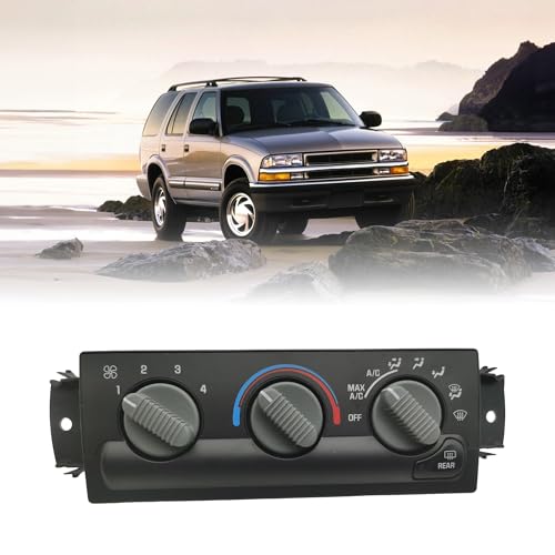 NOVAPARTS Interruptor de control de clima de aire acondicionado con calefacción de parabrisas trasero para Chevy Blazer 1999-2005 1999-2002 Oldsmobile Bravada 1999-2001 GMC Jimmy 4.3L 16250535 599-261