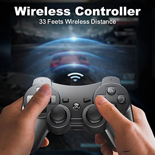 Wireless Controller For Ps3,Crifeir 2 Pack Gamepad Built-In 800Mah Rechargeable Battery,6-Axis Replacement For Ps3 Controller #TOP1