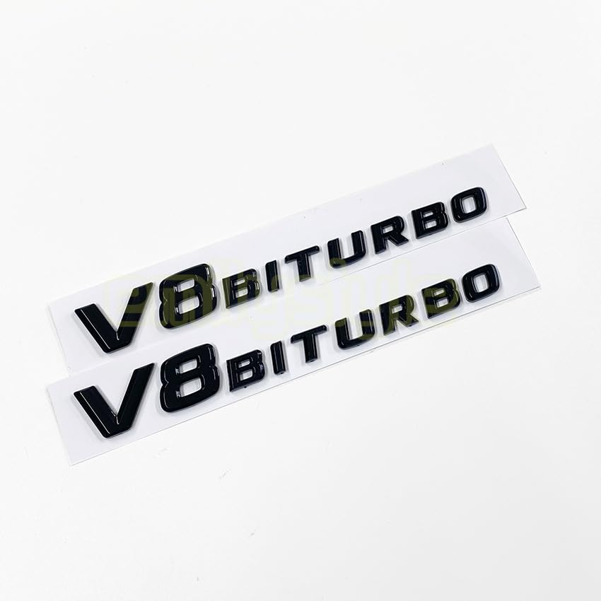 V8 BITURBO AMG Emblem エンブレム Mercedes Badge Fender S63 2枚 
