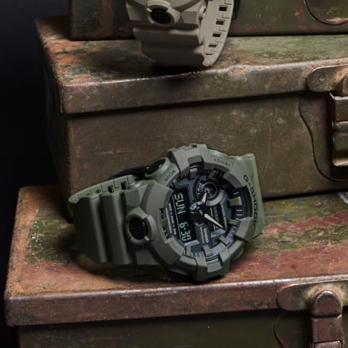 Casio Men’s XL Series G-Shock Quartz 200M WR Shock Resistant Resin Color: Matte Olive Green (Model GA-700UC-3ACR) by Casio - Used condition - Image 2