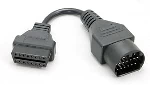 Goliton, S-EOLF-MAZDA17P, cable adapter from OBD/OBD2 (16 pins) to the pro▾p✩ taire Mazda 17pin interface, plug/socket, color: black