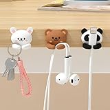 3 Stück Selbstklebende Tier Kabelhalter, Silikon Kabelclips zur Organisation von USB-Kabeln, Ladekabeln, Netzkabeln, Für Schreibtisch & Nachttisch, Tierisches Kabelmanagement Zubehör