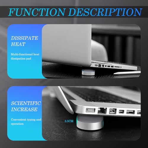 Soporte ajustable para laptop SEWACC 2 piezas aluminio miniatura 4