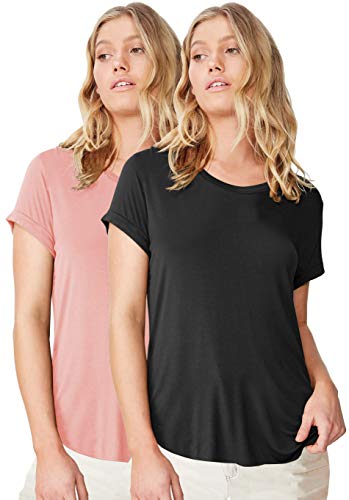 Image of Fabricorn Combo of Plain Color Stylish Up and Down Cotton Tshirt for Women