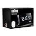 Braun Digital Alarm Clock with LCD Display, 2X USB-C Ports for Charging of Other Devices, Time and Date Display, Touch Snooze, Quick Set, in Black, Model BC20B.