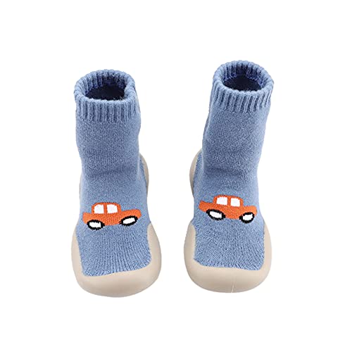 Baby Sock Shoes Autumn and Winter Cute Children Toddler Shoes Blat Bottom Non Slip Socks Shoes Warm and White Shoes