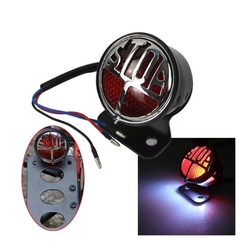 Feu arrière moto LED stop custom immatriculation pour chopper et cruiser - 5