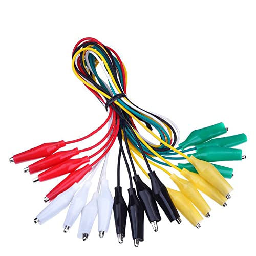 10pcs Alligator Electrical Clips Lead, Double Ended Alligator Clips for Test Probes & Leads with 5 Colors