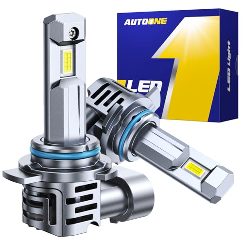 Image of AUTOONE 9012 Led Bulbs, 24,000LM with Cooling Fan, HIR2 Powersport Fog Lamp, IP68 Waterproof, Quick Installation, Pack of 2
