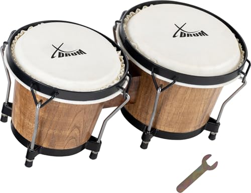 XDrum PERC Bongos Club Weinrot - 2 Trommeln mit 6