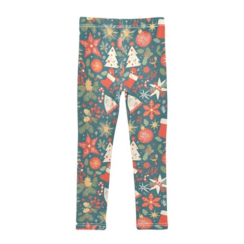 KLL Merry Christmas Snowflake Red Hoho Toddler Girls Leggings Fashion High Waisted Sweatpants Exercise2