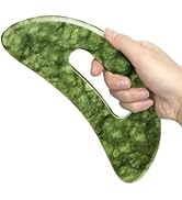 ideayard Large Jade Stone Gua Sha Massage Tool, Scraping Tool for Lymphatic Drainage, Body Sculpt...