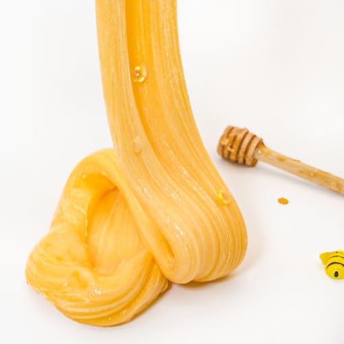 diy clay honey themed slime7oz - jelly textured slime - handmade slime - asmr slime