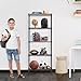 BestOffice | 5-Tier Wire Storage Shelves | 14x24x60 | Black | with Adjustable Racks | Heavy-Duty Metal Shelf, Holds Upto 750 lbs | No-Tool Assembly | Ideal for Home & Garage Shelving