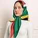 pmbvcgsy Fashion Head Scarf for Women South Africa Flag Pattern Silk Scarf Large Square Sleeping Wrap Satin Neck Bandana for Gift 27.5 x 27.5 inches