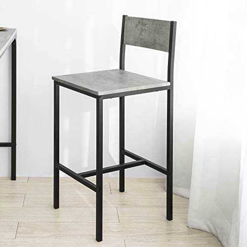 Haotian Ogt03-Hg, Bar Set-1 Bar Table And 2 Stools, 3 Pieces Home Kitchen Breakfast Bar Set Furniture Dining Set, 33.7 ”Height Table #TOP5