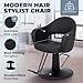 Buy-Rite Cleo Salon Chair for Professional Salons & Barbershops, Vinyl Upholstery, Seamless Seat for Easy Cleaning, Premium Comfort, Heavy-Duty Frame, Round Base, YLG-376-STD