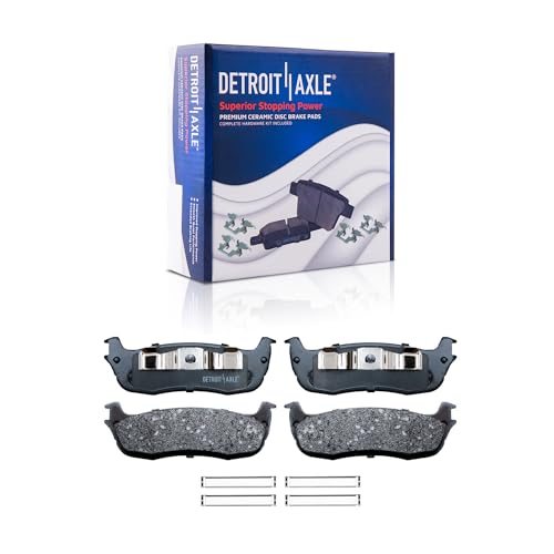 Image of Detroit Axle - Brake Kit for 4WD 5-Lug 1999-2003 Ford F-150 Brake Disc Rotors and Ceramic Brakes Pads 2000 2001 2002 Front and Rear Replacement