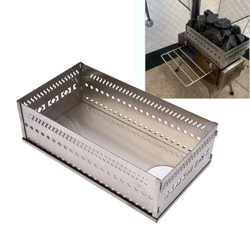 Panier de pierre de sauna universel en acier inoxydable pour poêle - 6