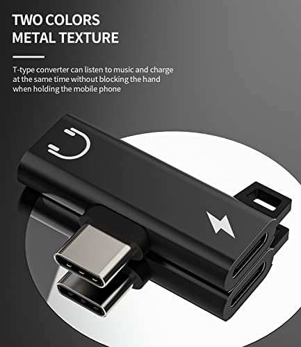 Zoyuzan Dual Usb-C Headphone Adapter 2In1 Dac Type C Jack Audio Charging Dongle Cord Accessorie Charger Aux Splitter Cable For Galaxy S22 S21 Fe Ultra Lg Apple Iphone15 Pro Max Plus Ipad Pro Air Mini thumb #3