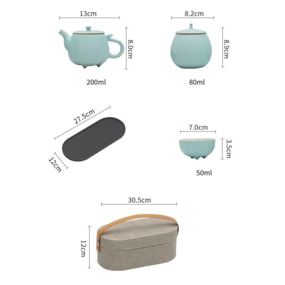 Cukierniczka Ceramiczny pojemnik do przechowywania herbaty Słoik Zamknięty dzbanek Czajniczek z czterema filiżankami Kreatywny zestaw podróżny Przenośny zestaw na prezent na herbatę Puszka na herbatę